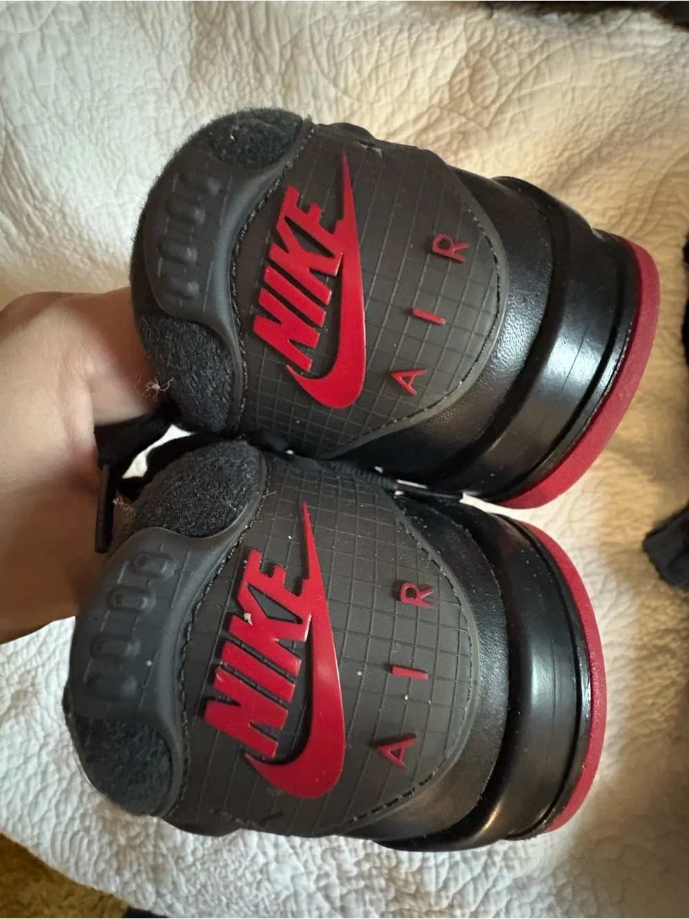 Jordan Men's Black Sneakers with Red Accents
